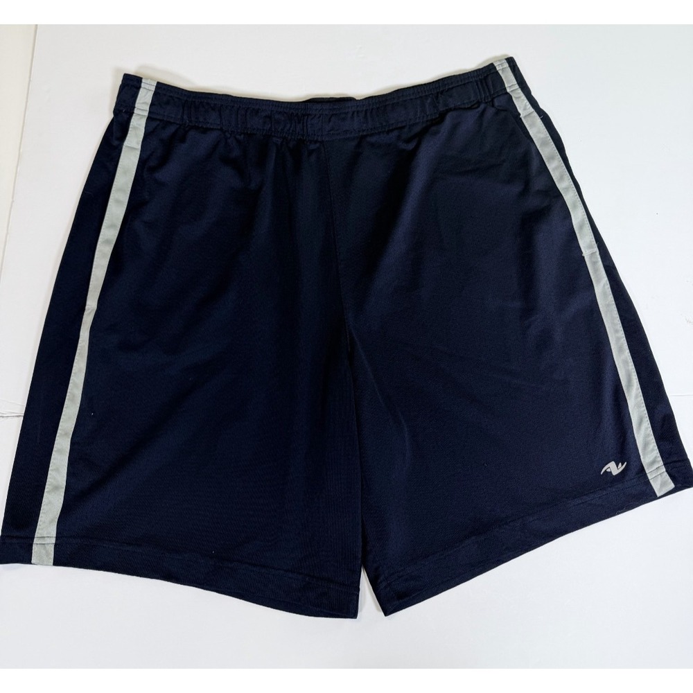 Athletic Works‎ Shorts Mens 2XL Navy Blue Mesh Dri-More Running Athleisure Logo